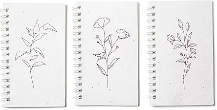 Pocket Notebook Notepad with Seed Paper Covers for...