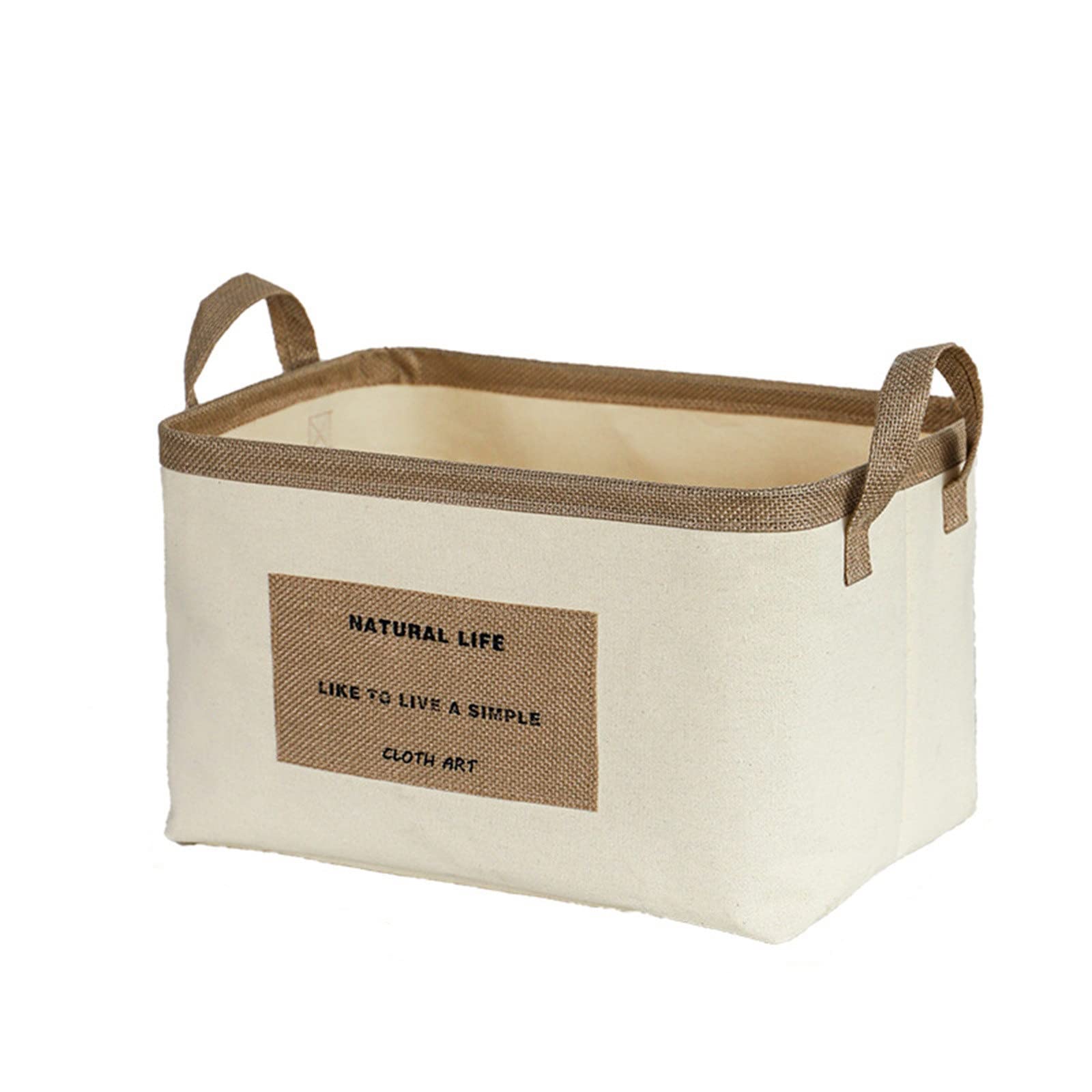 Aufbewahrungskörbe aus Stoff Faltbarer minimalistischer Aufbewahrungskorb Kleiderschrank Organizer Stoffkorb (Color : Beige, Size : 30x48x33cm)