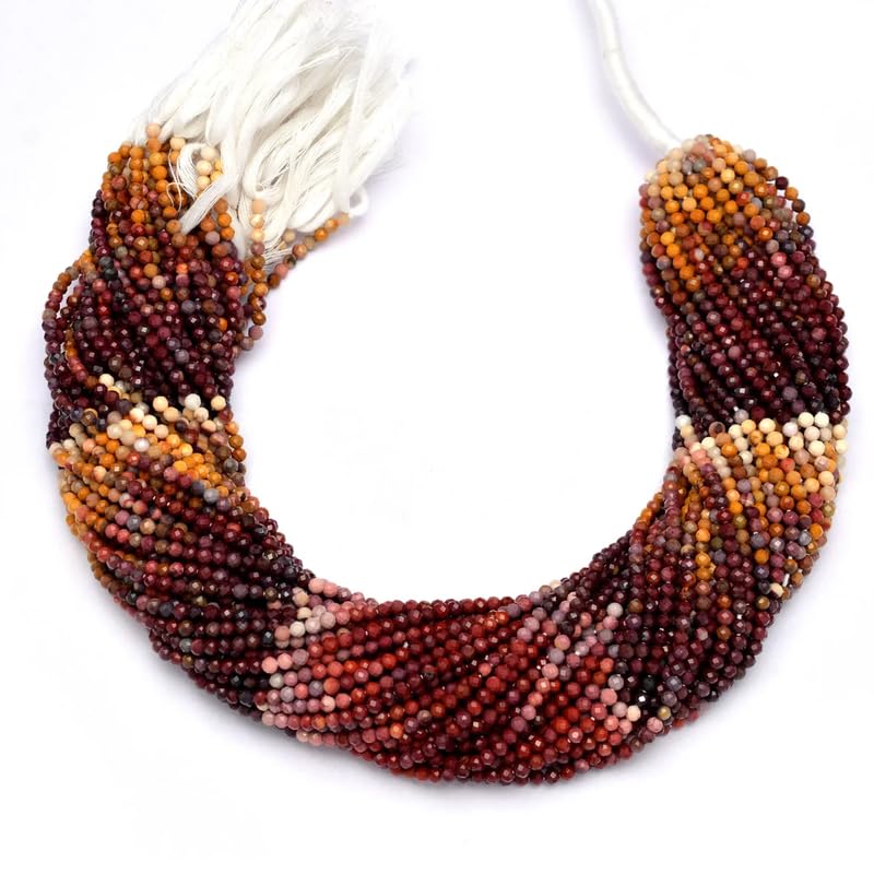 Perles Mookaite à facettes 2mm pour créer vos propres bracelets d'été en perles de lithothérapie