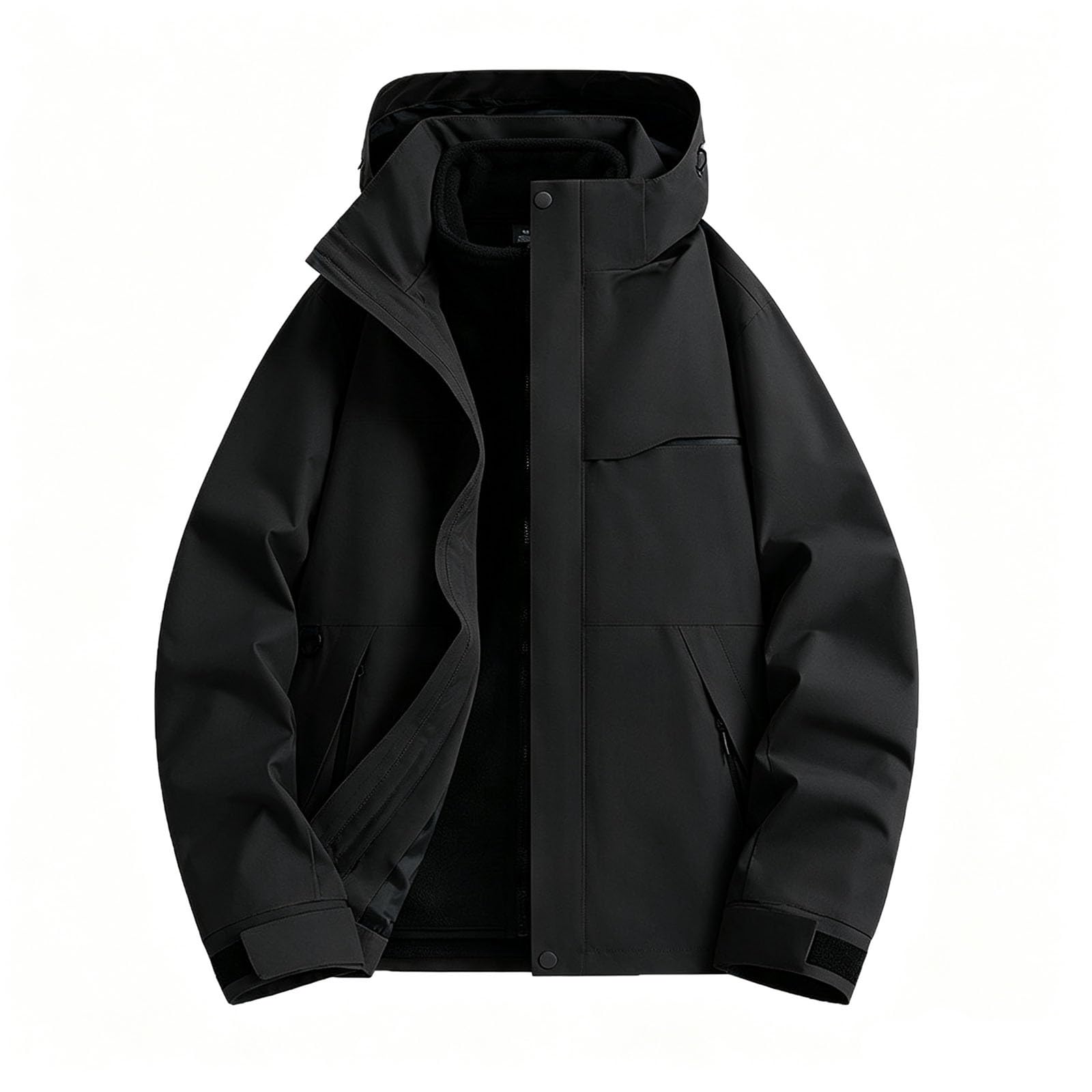 AEGJEGVD Manteau Enfant Garçon Capuche Zippé Duvet Chaud Confort Simple