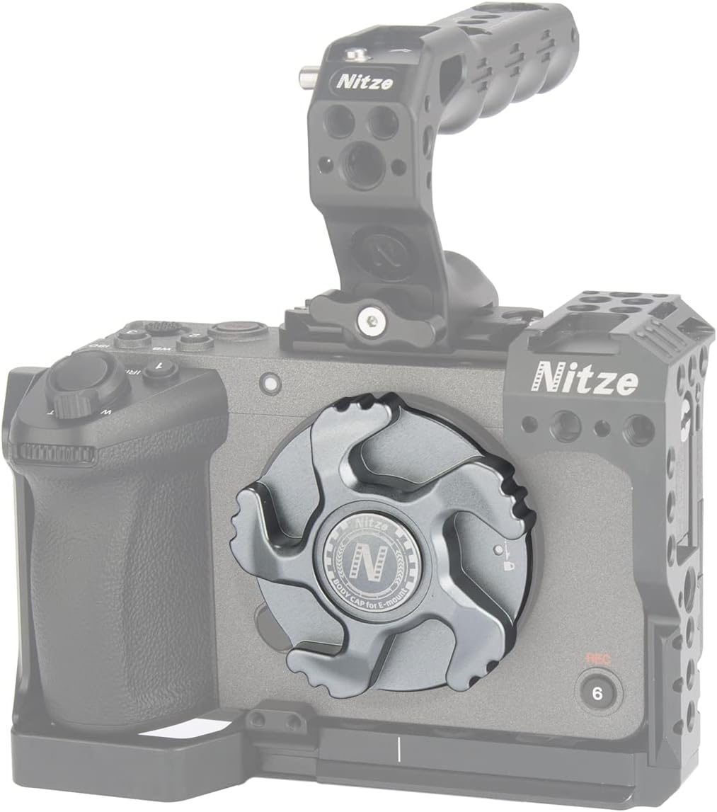 Nitze Metal Camera Body Cap Compatible with Sony E Mount (Gray) A7III A7II A6100 A7IV A7RIII NEX-3C NEX-5 NEX-6 image 4
