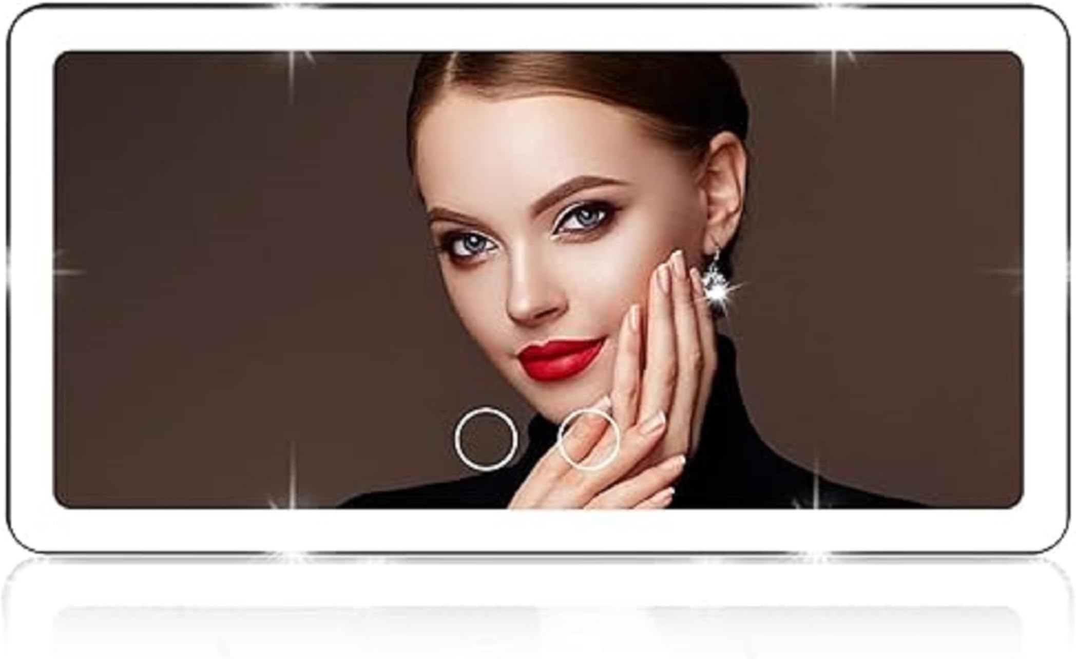 Car Sun Visor LED Makeup Mirror with Touch Control and Type-C Charging