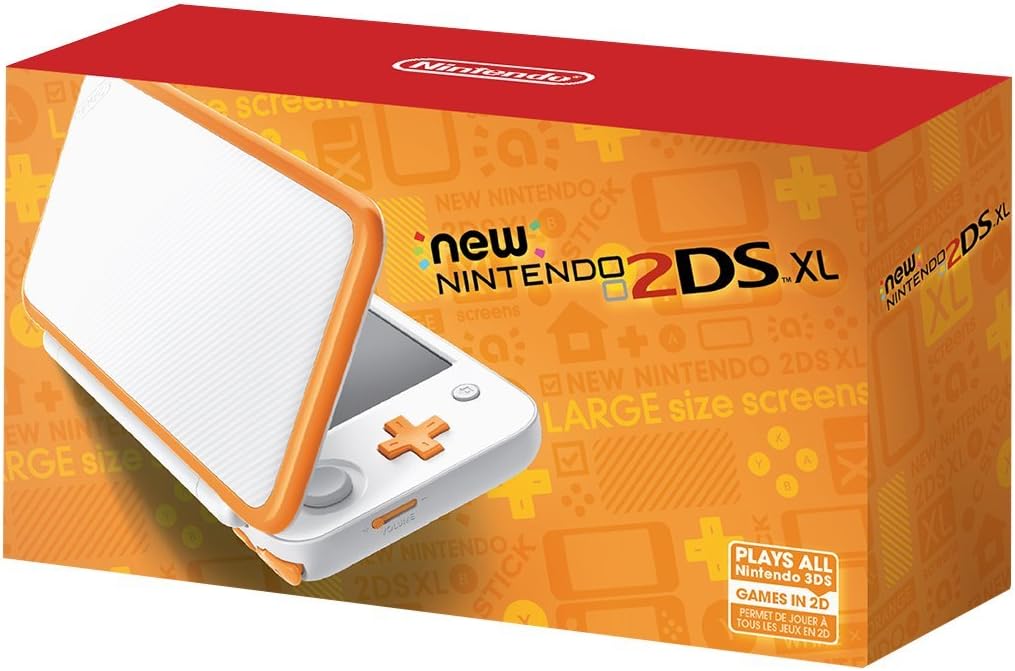 Nintendo New 2DS XL - White + Orange (Renewed) [video game]