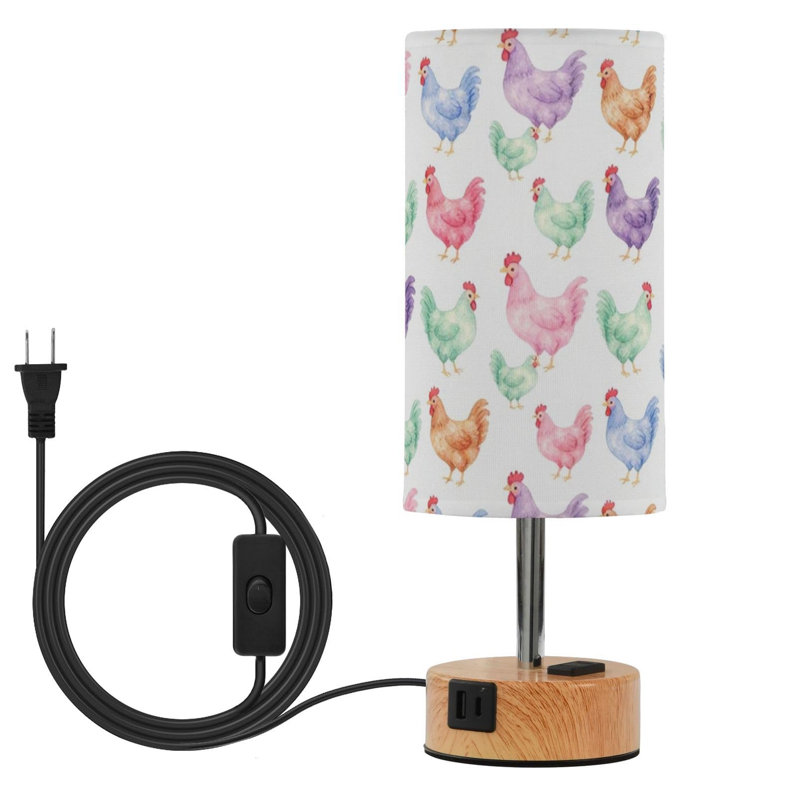 Yuiboo Lampy dotykowe z portami USB C+A, lampka nocna