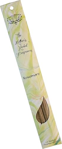 Incienso de hierbas de Mother's Fragrances Rosemary paquete de 12 varillas de 10 pulgadas