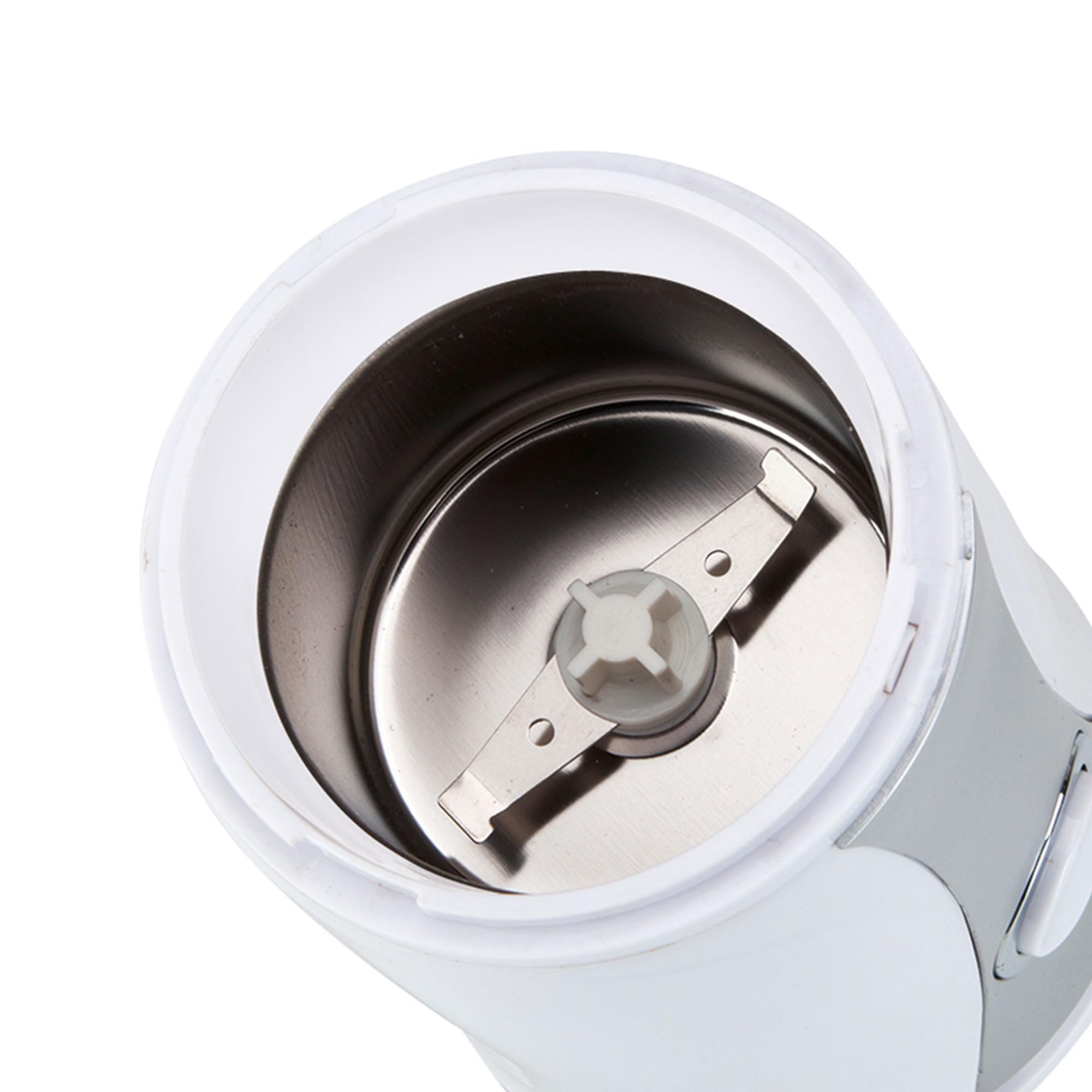 Jata ML132 Macinacaffè elettrico, 160 W, coperchio con sistema di chiusura di sicurezza, lama in acciaio inox, capacità 65 g, mirino macinazione