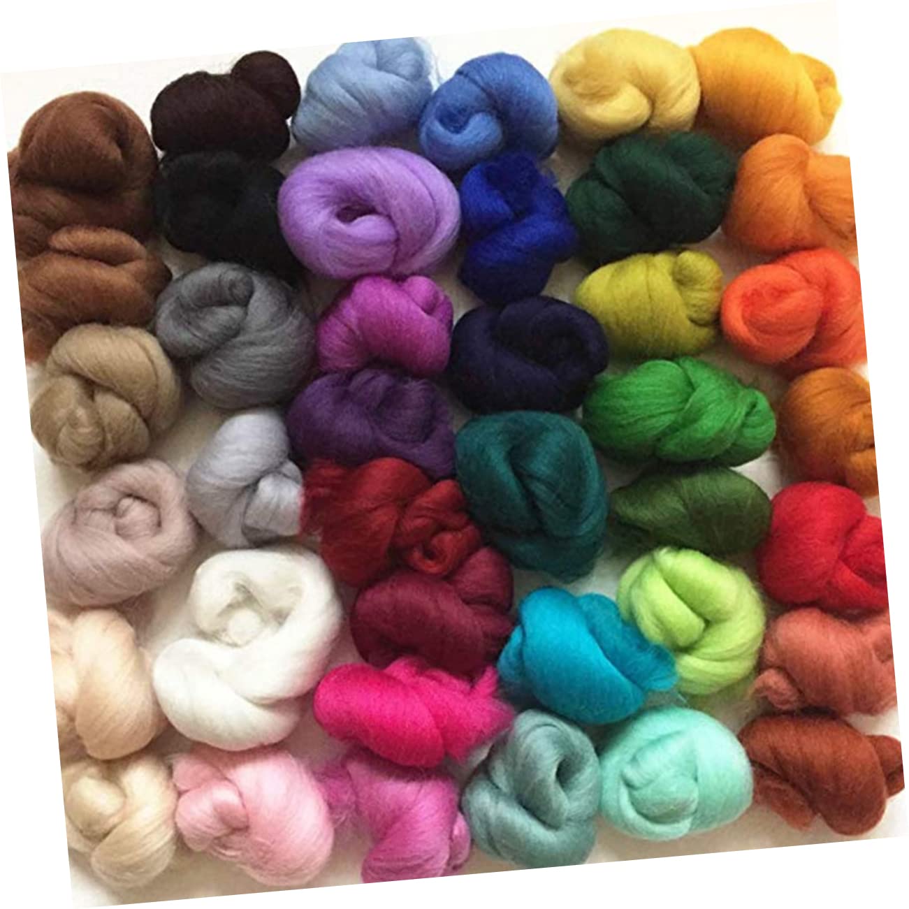 STOBOK Merino Filzwolle 40 Farben 10g für Nadelfilzen und Nassfilzen
