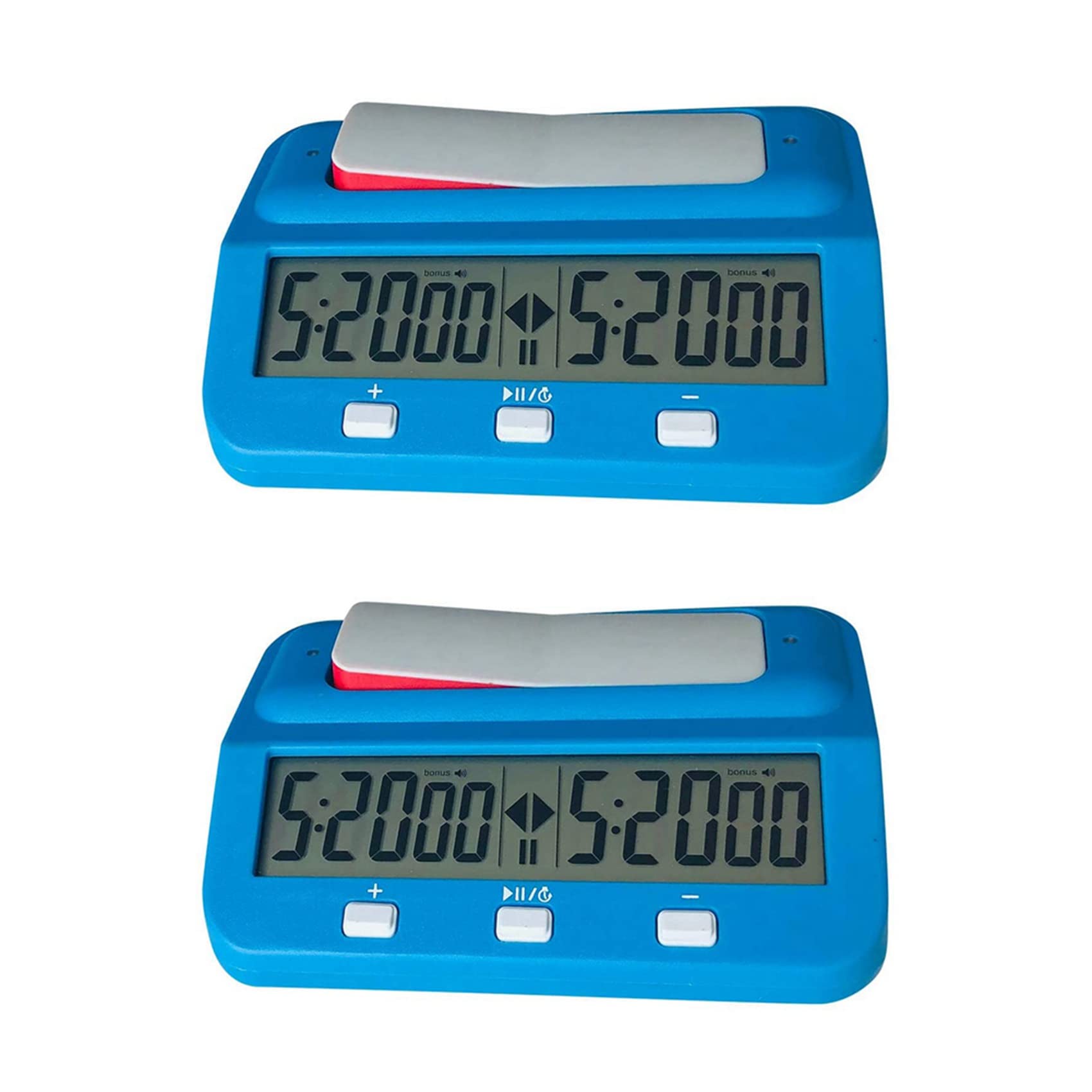 Jnchdghwa 2X Chess Basic Digital Chess Clock and Game Timer, Accurate Digital Portable Clock, Digital Watch Timer (Blue)