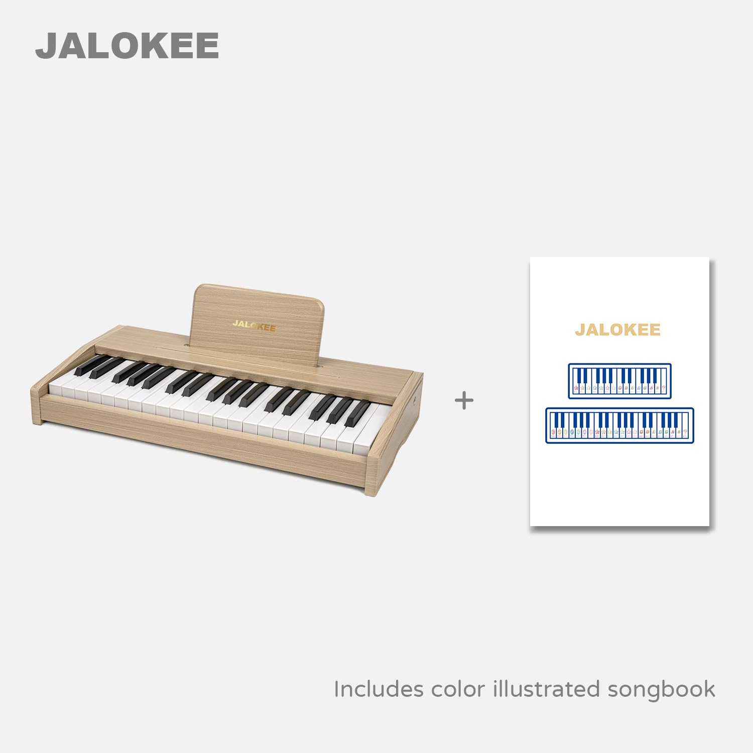 Clavier de Piano pour Enfants, Piano numérique pour Enfants, Instrument de Musique éducatif, Piano en Bois pour Filles et garçons de Plus de 3 Ans (Chêne, 37 Touches)