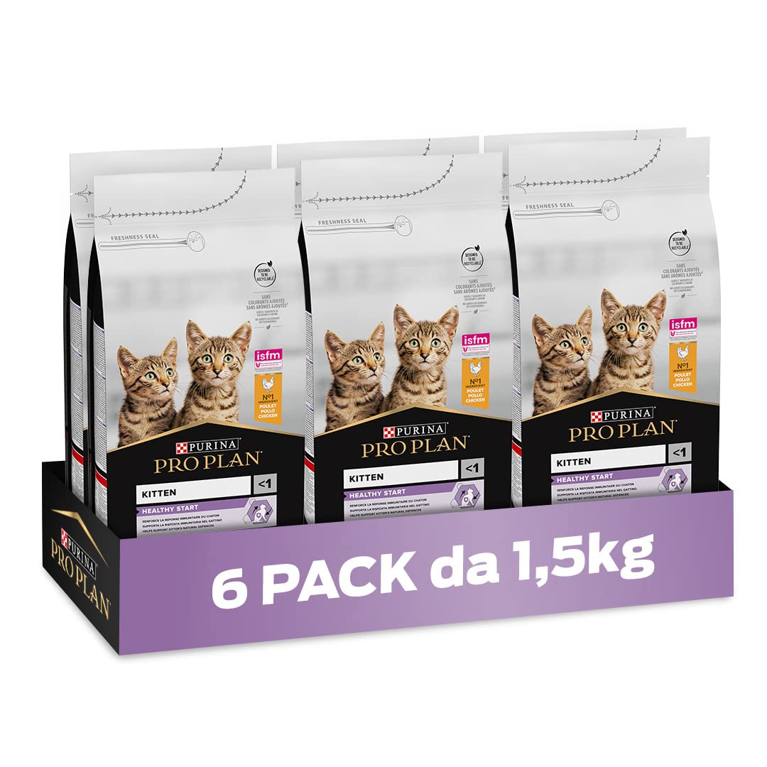 Purina Pro Plan Optistart Kitten, Gatto Crocchette Ricco in Pollo, 1.5 kg