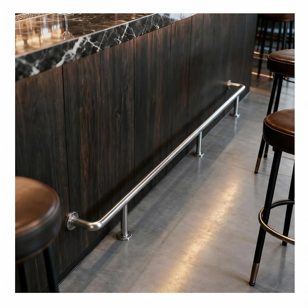 Rambarde de bar en acier inoxydable pour cuisine professionnelle et comptoirs