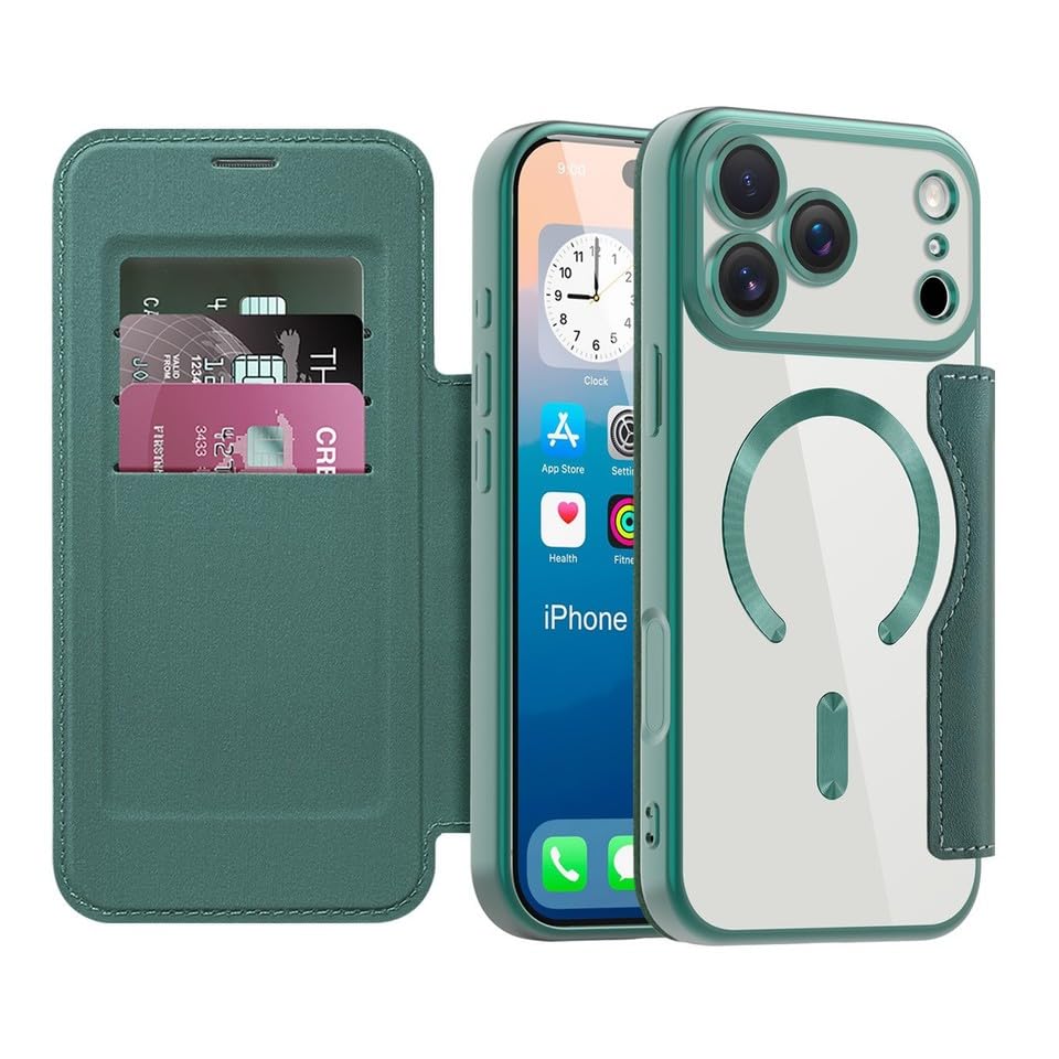Étui iPhone 13 Pro RFID protège vos cartes avec son portefeuille magnétique en cuir clapet
