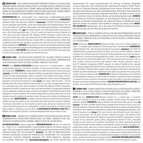 BioTechUSA Arthro Forte Aromatisiertes Getränkepulver mit Kollagen, Glukosamin, Chondroitin und MSM, Vitamin C, Pflanzenextrakten, 340g, Schwarze Johannisbeeren