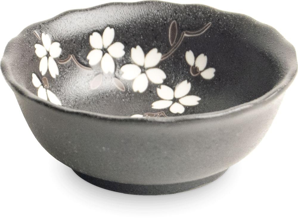 Kuroji - Set de sushi de porcelana (fabricado en Japón), color negro