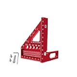 Aluminum Square 3D Multi-Angle, 45/90 Degree，Precision Combination Square Tool for Woodworking - Multi-Angle Measuring Ruler with Protractor, Layout & Framing for DIY, Carpentry