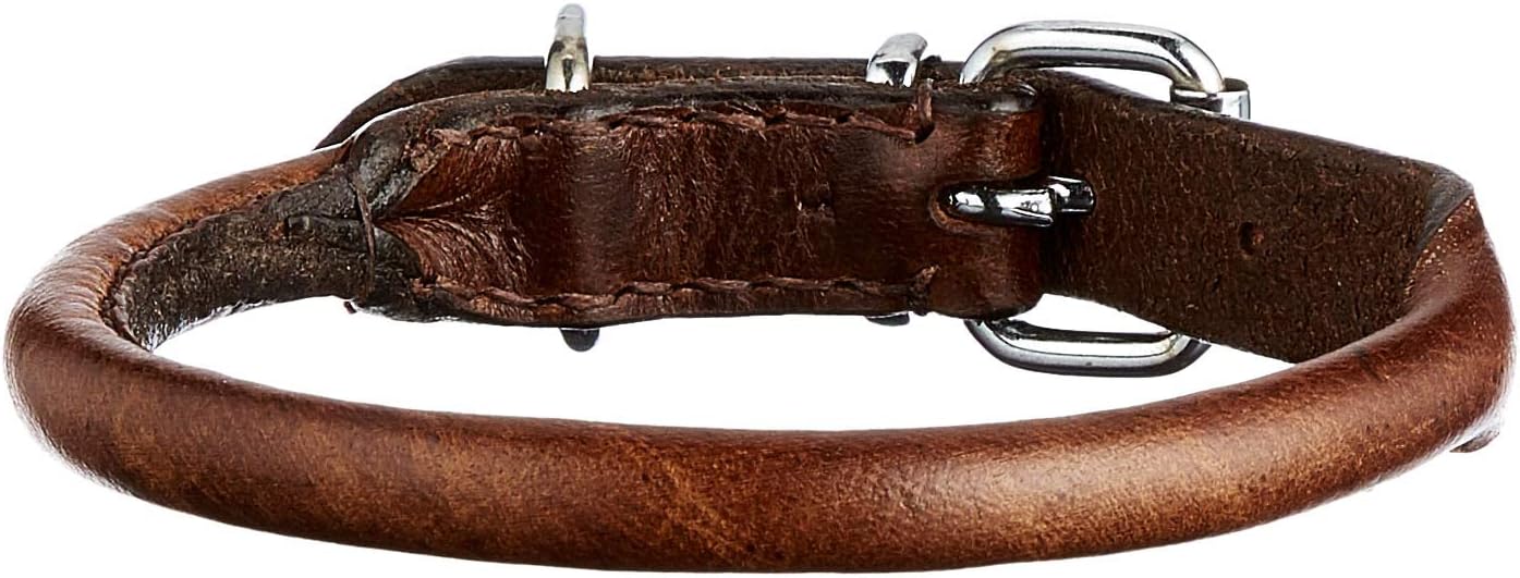 Ancol round leather dog collar Clearance