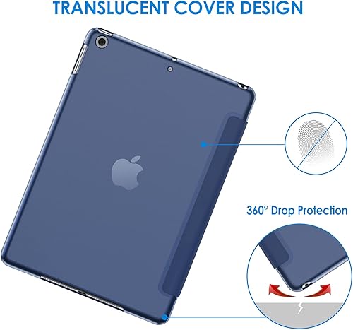 Miniatura 10 de JETech Funda para iPad (9.7 pulgadas, modelo 20182017, 65 generación), Smart Cover Auto WakeSleep (azul marino)
