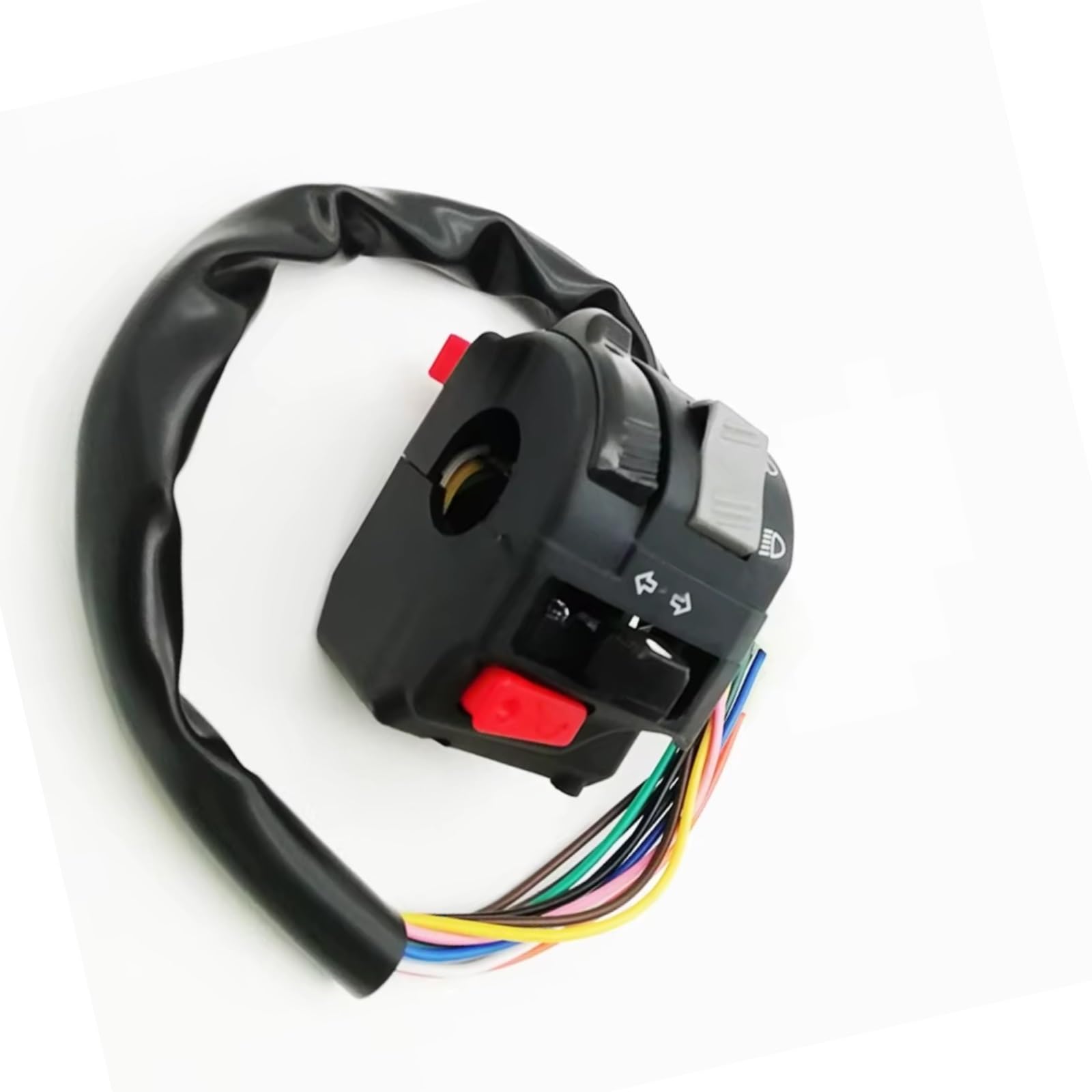 Interruttori a pulsante degli indicatori di direzione per moto da 7/8" per il controllo universale degli indicatori di direzione/fendinebbia Manubrio Kill Interruttore