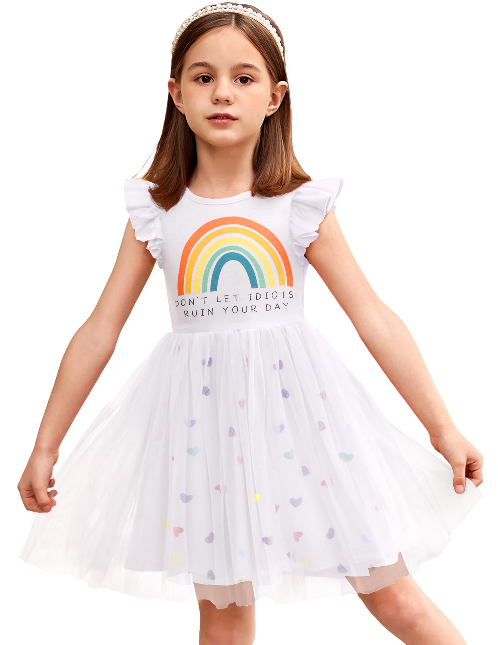 Arshiner Toddler Tutu Dress Girls Summer Dresses Ruffle Tulle Sundress