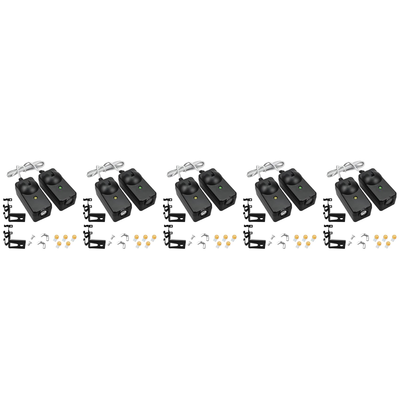 Aundhegrtt Black 10Pcs Garage Door Opener Safety Sensor Beam Eyes Fit For With Brackets