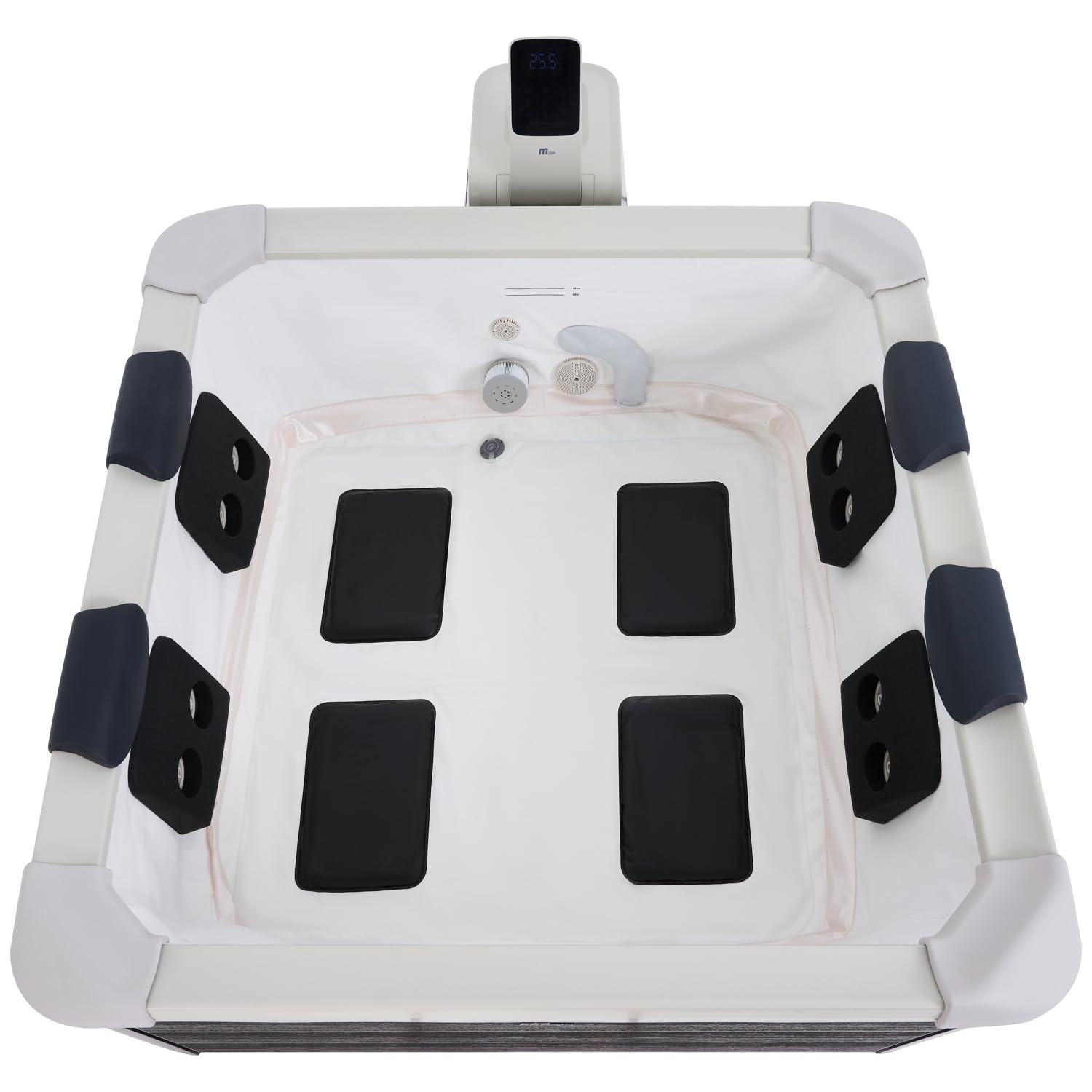 Spa Rigide connecté carré 160 cm MSPA Oslo – Spa 6 Places – Jets air et Eau – Lot de filtres Inclus