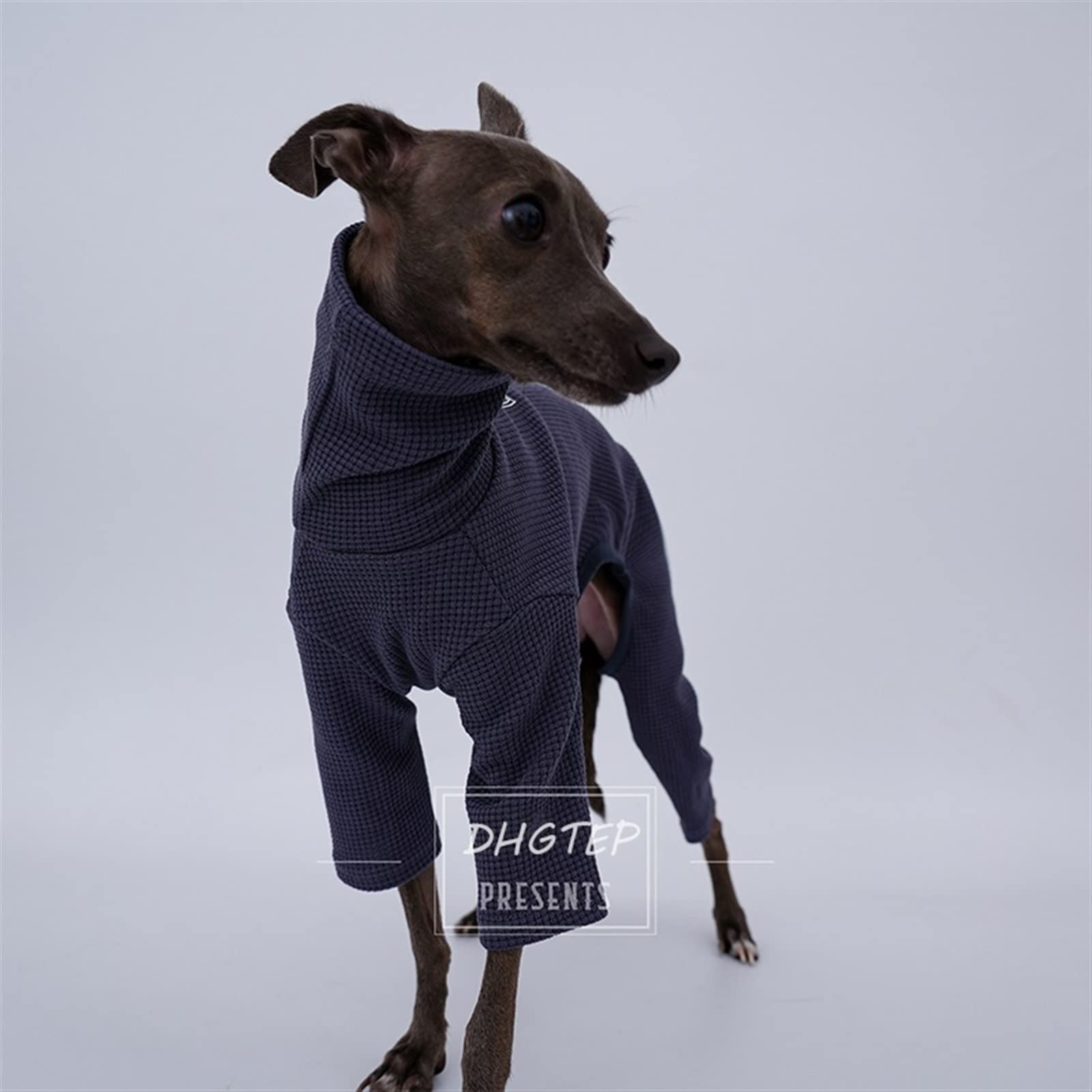 Windhund Winter-Overall – Warmer Fleece-Vierbeiner Mit Rollkragen Für Ital. Windhunde, Whippet, Größe Wählbar