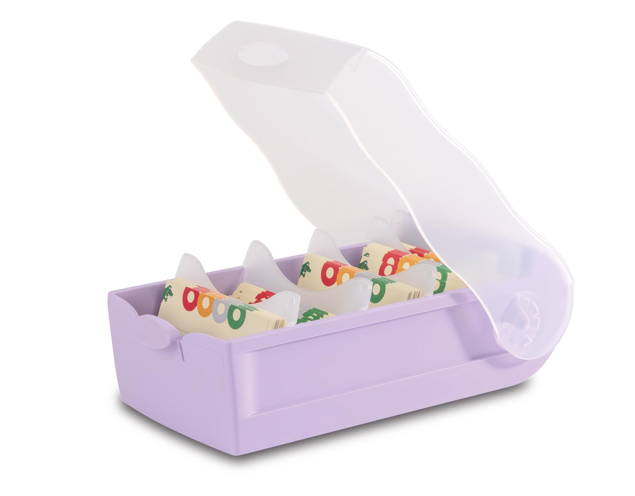 HAN Croco flashcard Box, Easy to Learn Vocabulary with 5-Compartment Learning System, DIN A7 Index Box for 900 Cards, Including 5 Support Plates + 100 flashcards, Index Box, Learning Box, 997-887,
