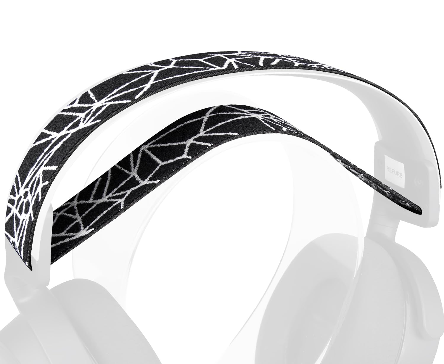 SOULWIT Headband Cover for SteelSeries Arctis 7/7+/7X/7X+/7P/7P+/9/9X/Pro/Prime Gaming Headsets, Replacement Headstrap Pad Repair Part - White Line