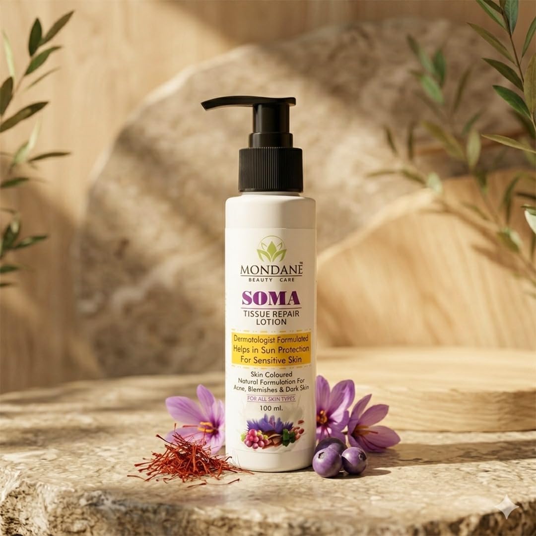 Mondane SOMA Tissue Repair Lotion – Dermatologist Formulated Skin Repair & Sun Protection Lotion for Sensitive Skin | Helps Reduce Acne, Blemishes & Dark Spots | Natural Formula | All Skin Types 100ml-image-5