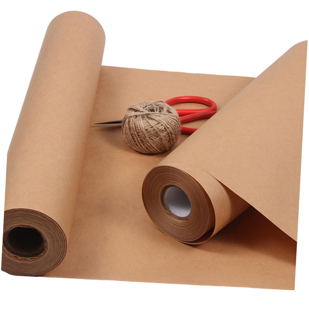 Angoily Papier Solide et Résistant 45 Cm X 30 M Marron Rouleau Kraft pour Emballage Présent et Artisanat Diy pour Protection et Décoration Noël