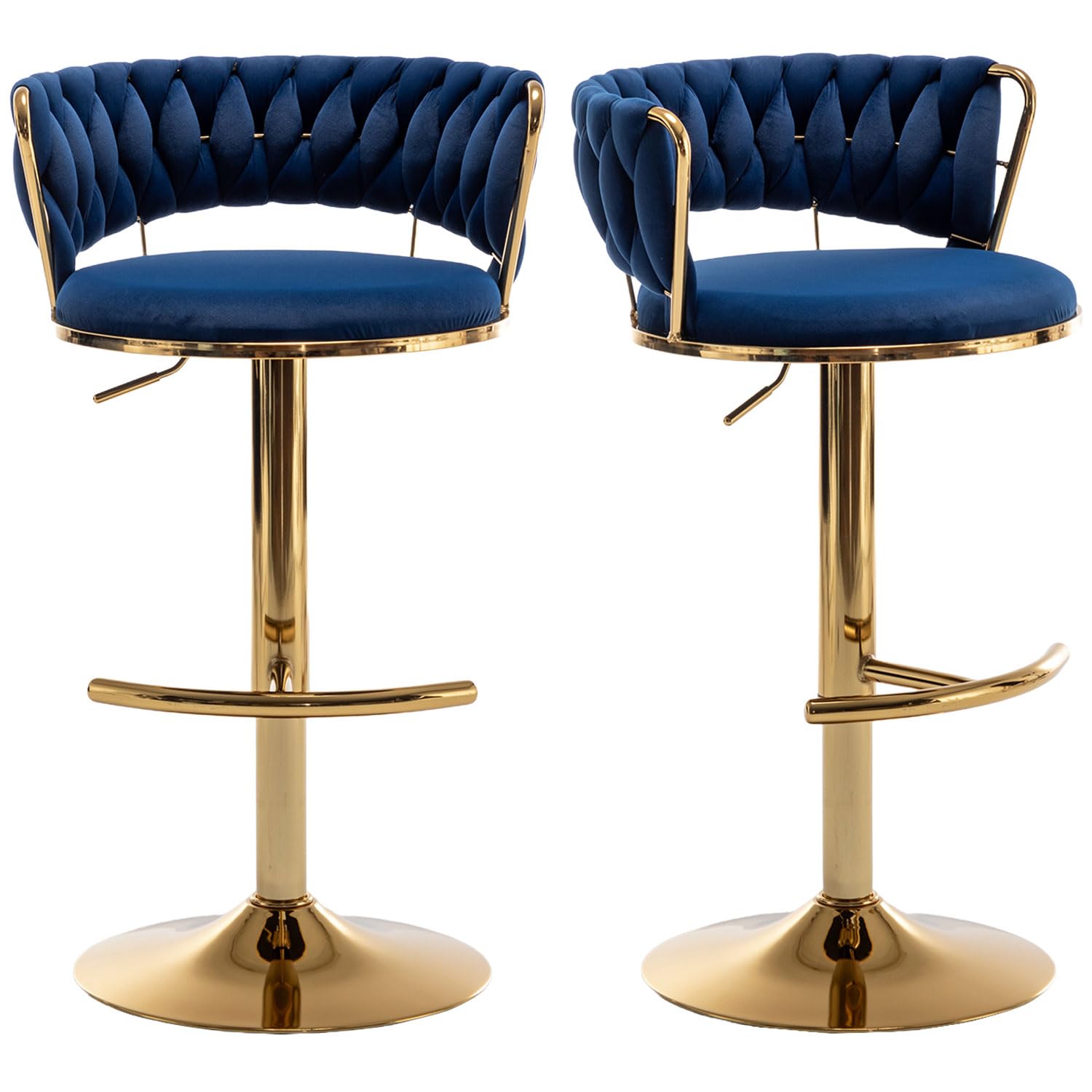 Riknuxi Velvet Bar Stools Set of 2