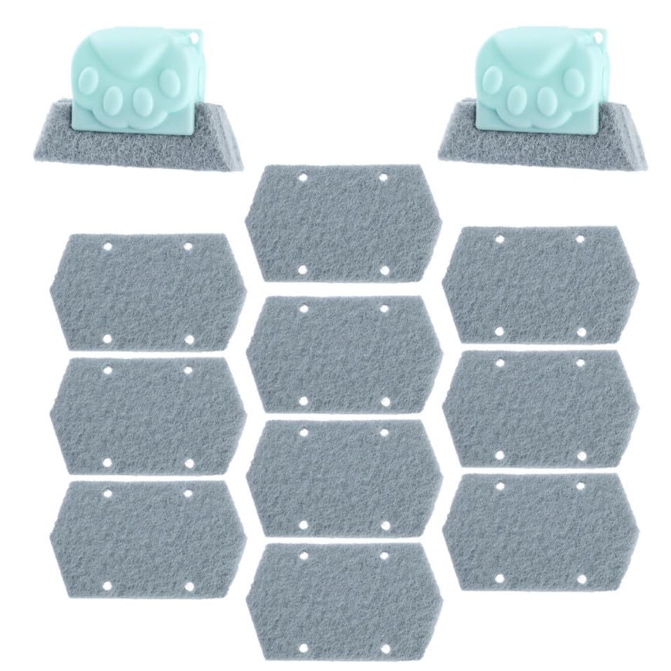 BESTOYARD Cepillo de Limpieza de Ranuras con Mango Cómodo y Cabezal Extraíble Paquete de 14 Piezas para Ventanas y Esquinas del Piso para Uso Familiar