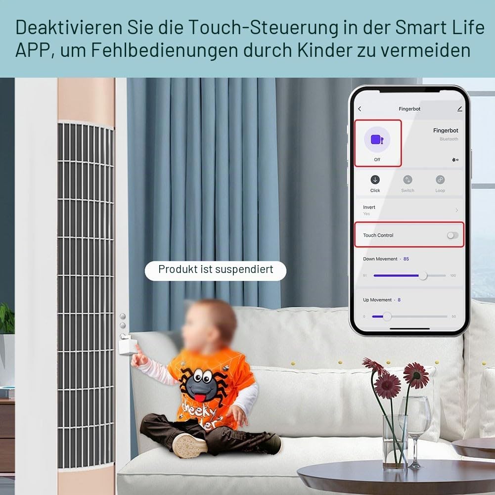 Zigbee-Fingerbot Plus für Smart-Button-Pusher, berührungslos, ohne Hub, einfache Montage, kompatibel mit Smart Life App, Weiß