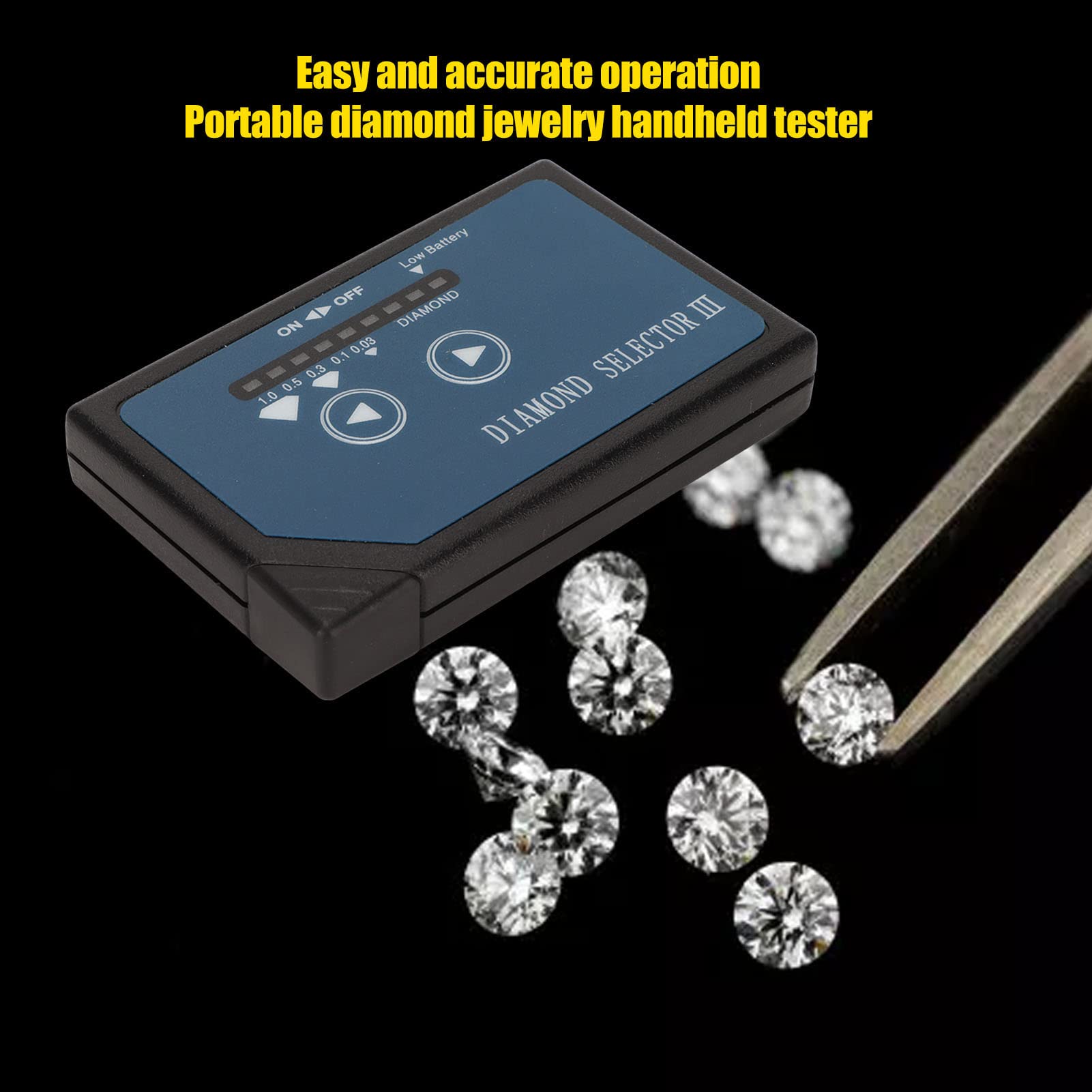 CHICIRIS Selector de diamantes no destructivo probador de diamantes de mano herramienta fácil de usar para diferenciar rápidamente la prueba de joyería de diamantes