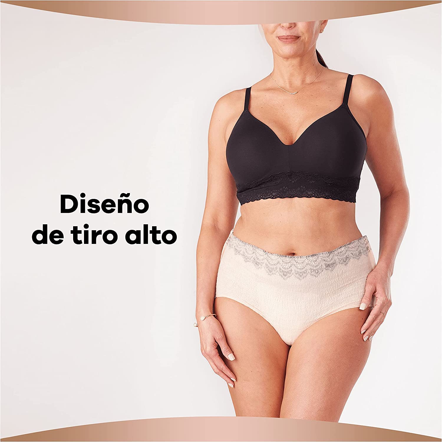 Ausonia Discreet Braguitas Boutique Beige Plus, Talla G, Pack de 16, Tacto Similar A La Ropa Interior, Superabsorbente, Diseño Curvo Para Un Ajuste Ceñido