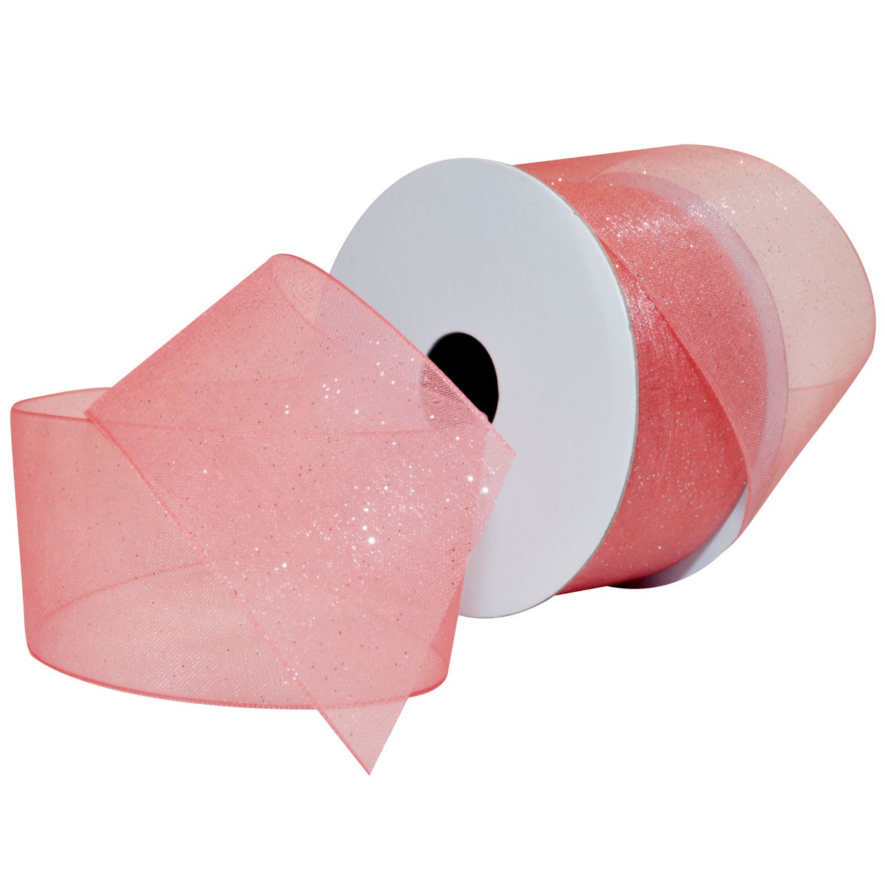 Ruban en organdi corail Morex Ribbon idéal pour valoriser vos emballages cadeaux