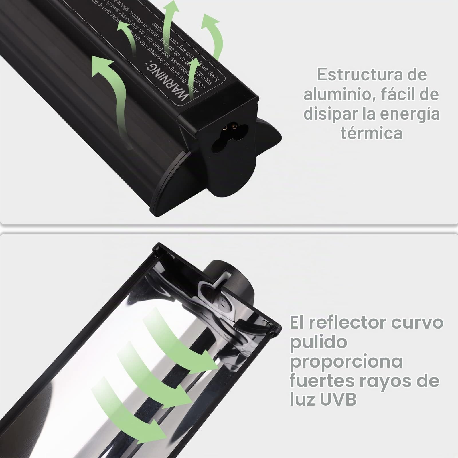 DERNORD Tubo de luz para reptiles T5 - 10.0 8W HO T5 UVB, tira de luz de alta salida UVB para tortuga dragón barbudo