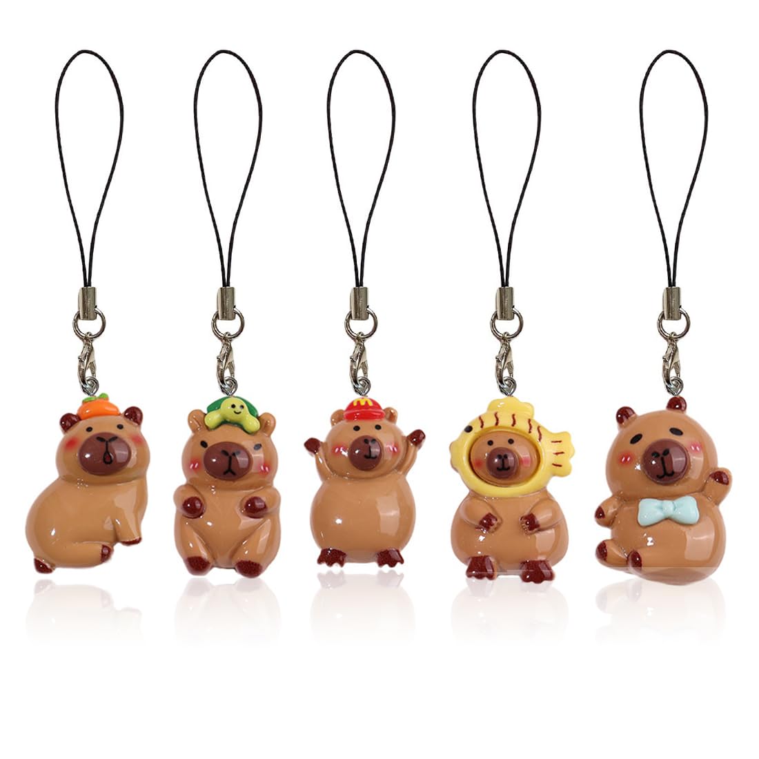 Capybara Pendentif Téléphone Portable Breloques Porte Clé Chaîne Lanière