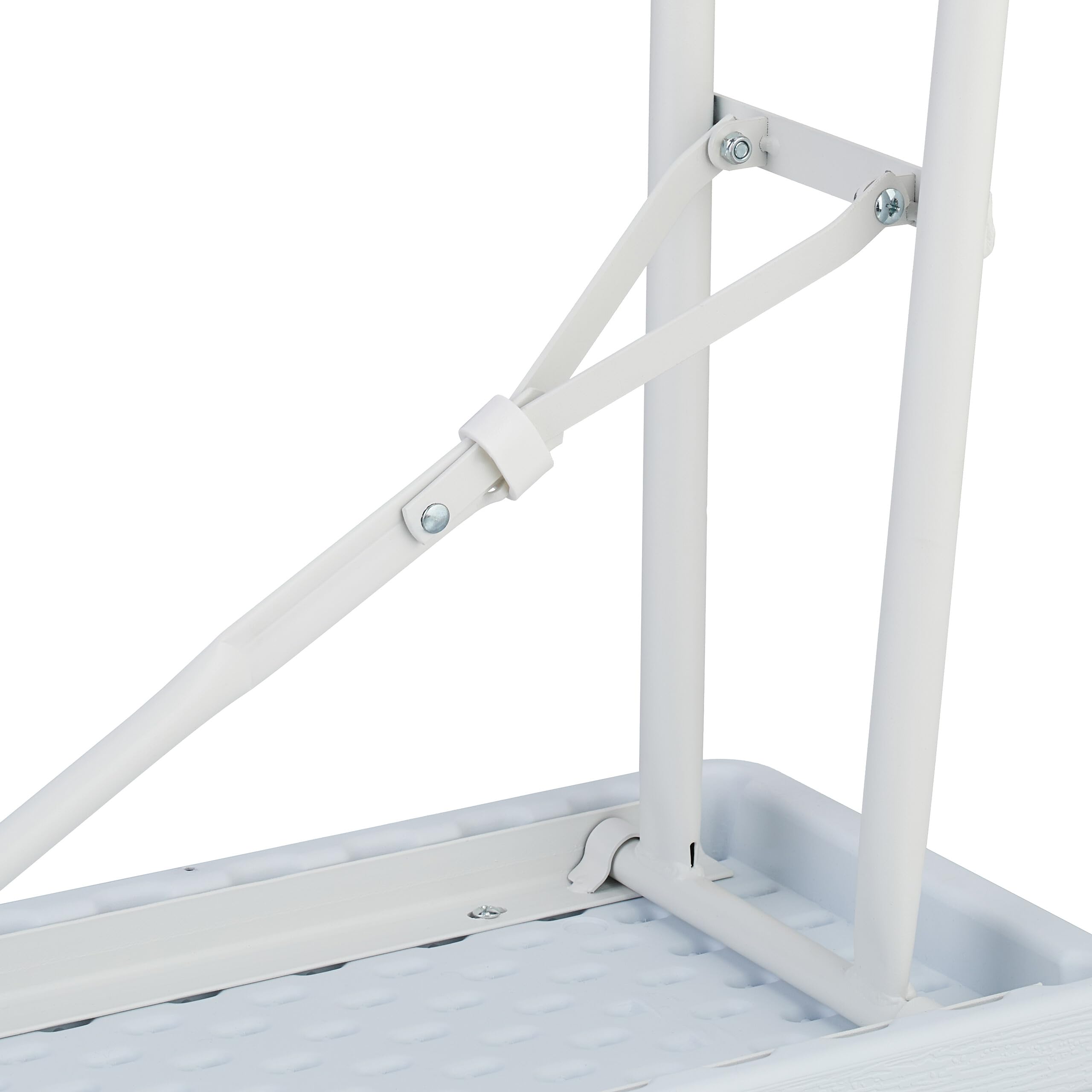 Relaxdays Tavolo da Birreria con Panche, Set da Giardino con Panchine e Tavolino Pieghevoli, Mobili Stile Rattan, Bianco