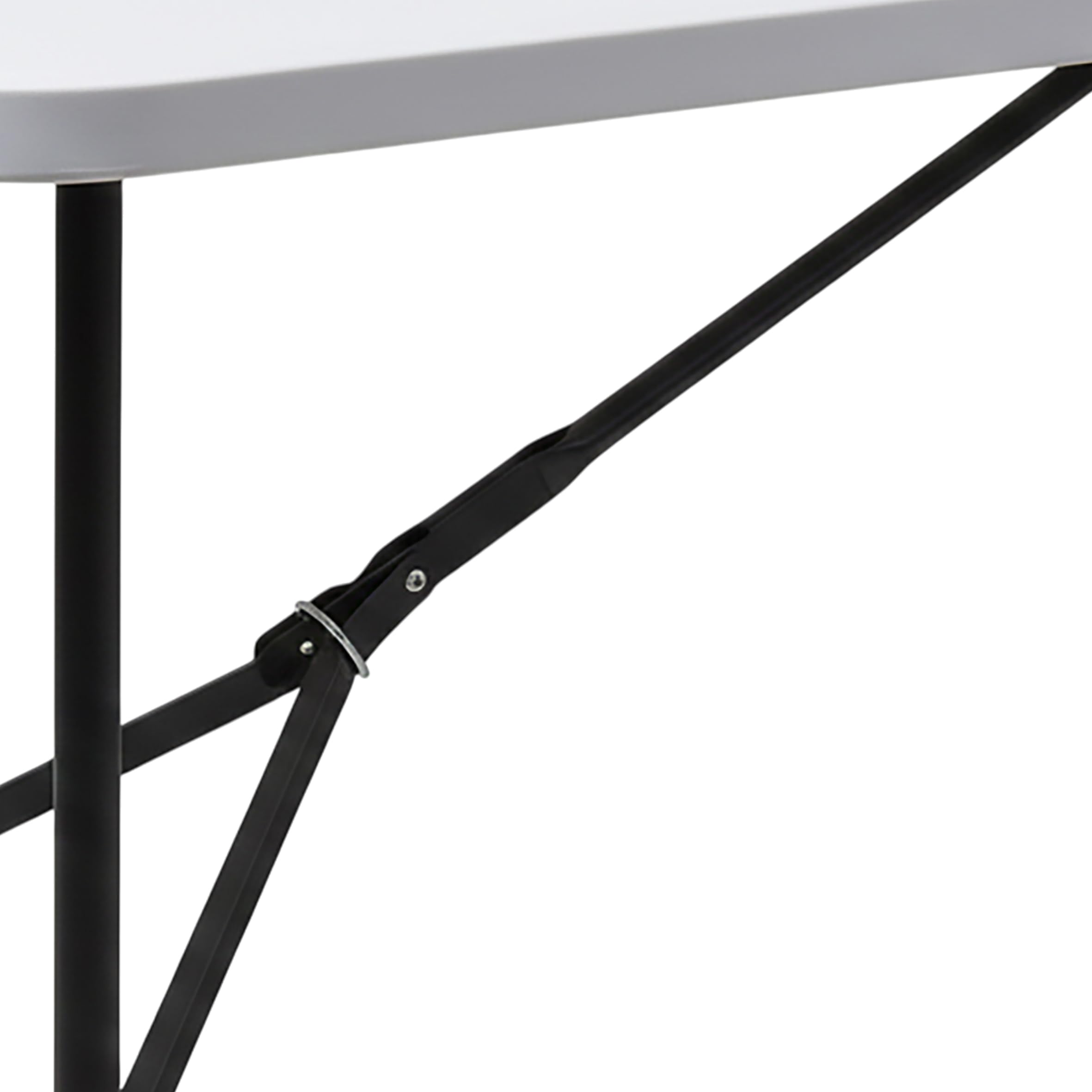 Spetebo XL Klapptisch weiß 180x68 cm mit Stahlgestell | Wetterfest, Klappbar mit Tragegriff, Für Garten Balkon Camping, Tragbar