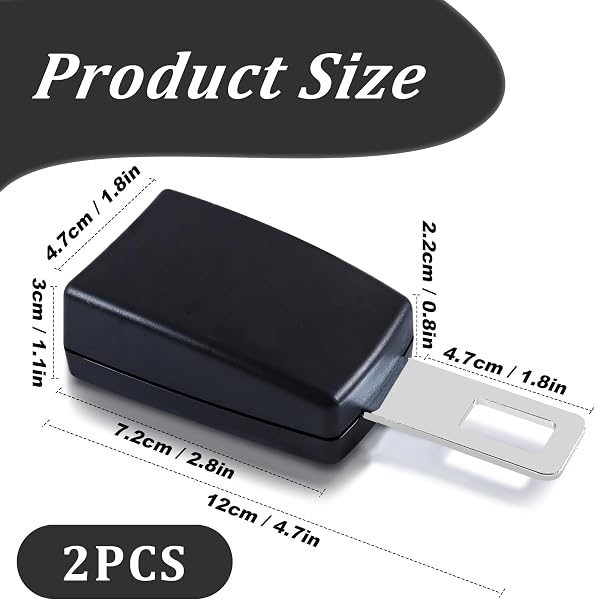 2 Stück Accessori per Auto, 4.72 IN/12 CM, Zubehör für Autos Universelle,Auto-Teile Geeignet für 96% aller Autos - 2