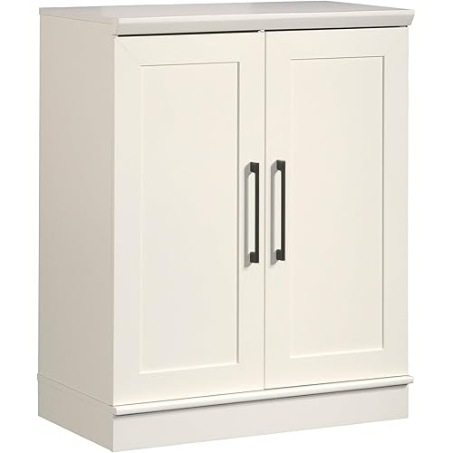 HomePlus Small Kitchen Pantry Storage Cabinet with Adjustable Shelves, Living Room Storage Cabinet, Soft White Finish