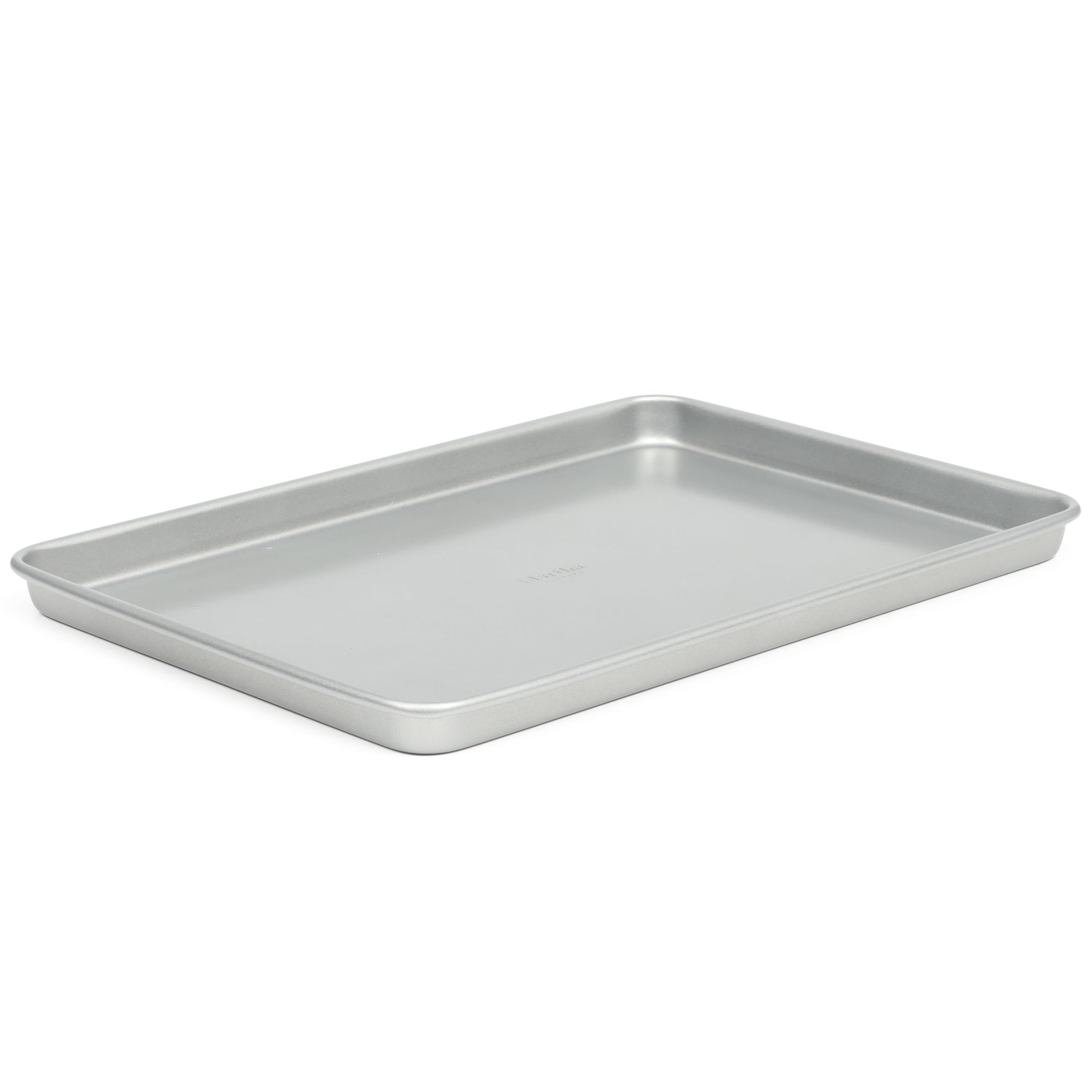 Martha Stewart Gallen 15 x 10 Inch Nonstick Carbon Steel Cookie Sheet – Silver, Durable Bakeware for Even Baking and Easy Cleanup