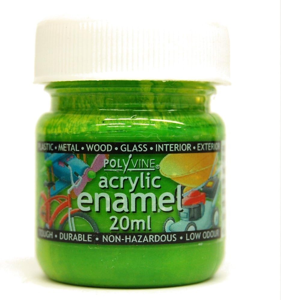 Polyvine 20ml acrylic enamel paint Lime Green