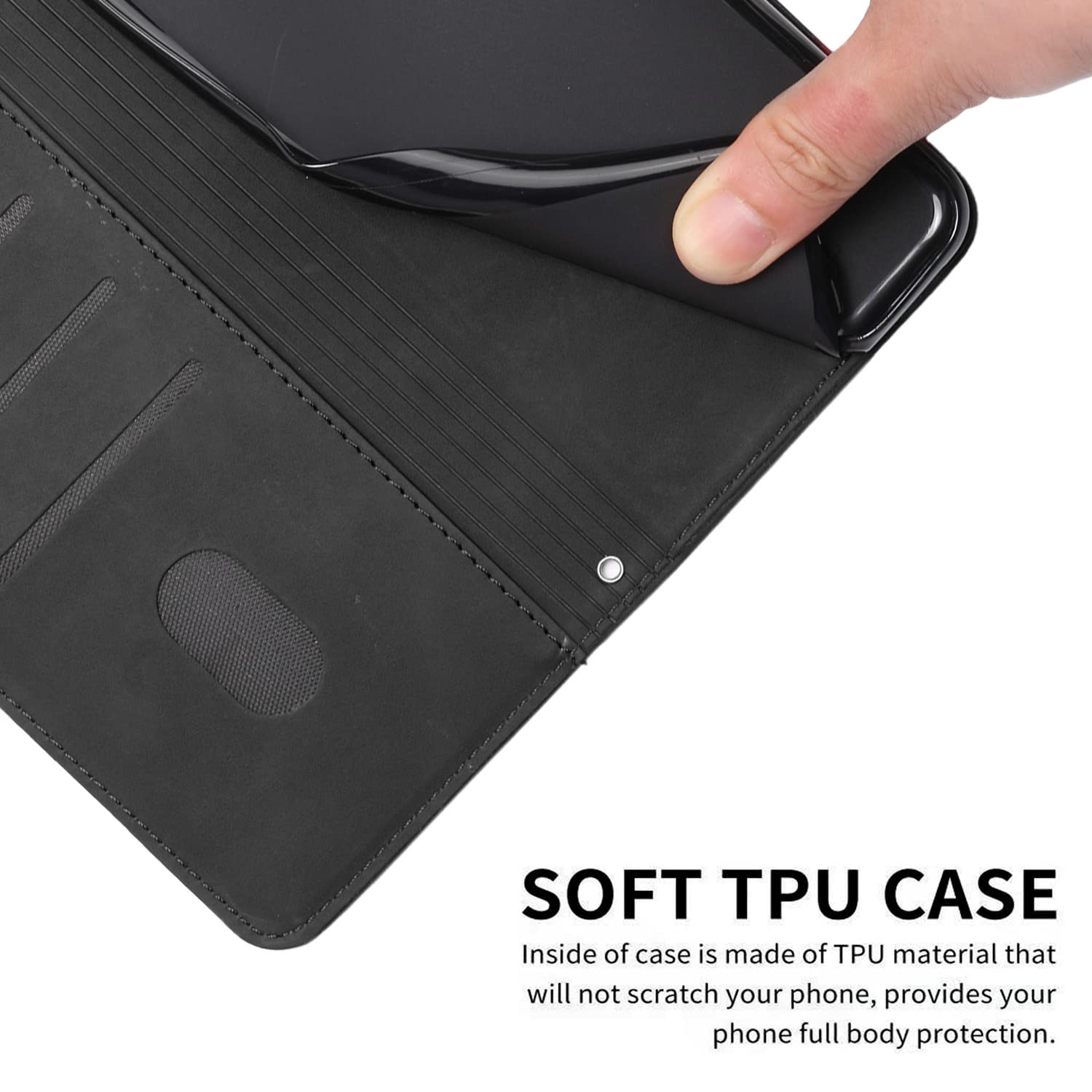 Custodia A Libro In Pelle Magnetica Per IPhone XR – Portafoglio Con 3 Slot Carte E 2 Portamonete – Supporto Per Video – Interno TPU Antiurto