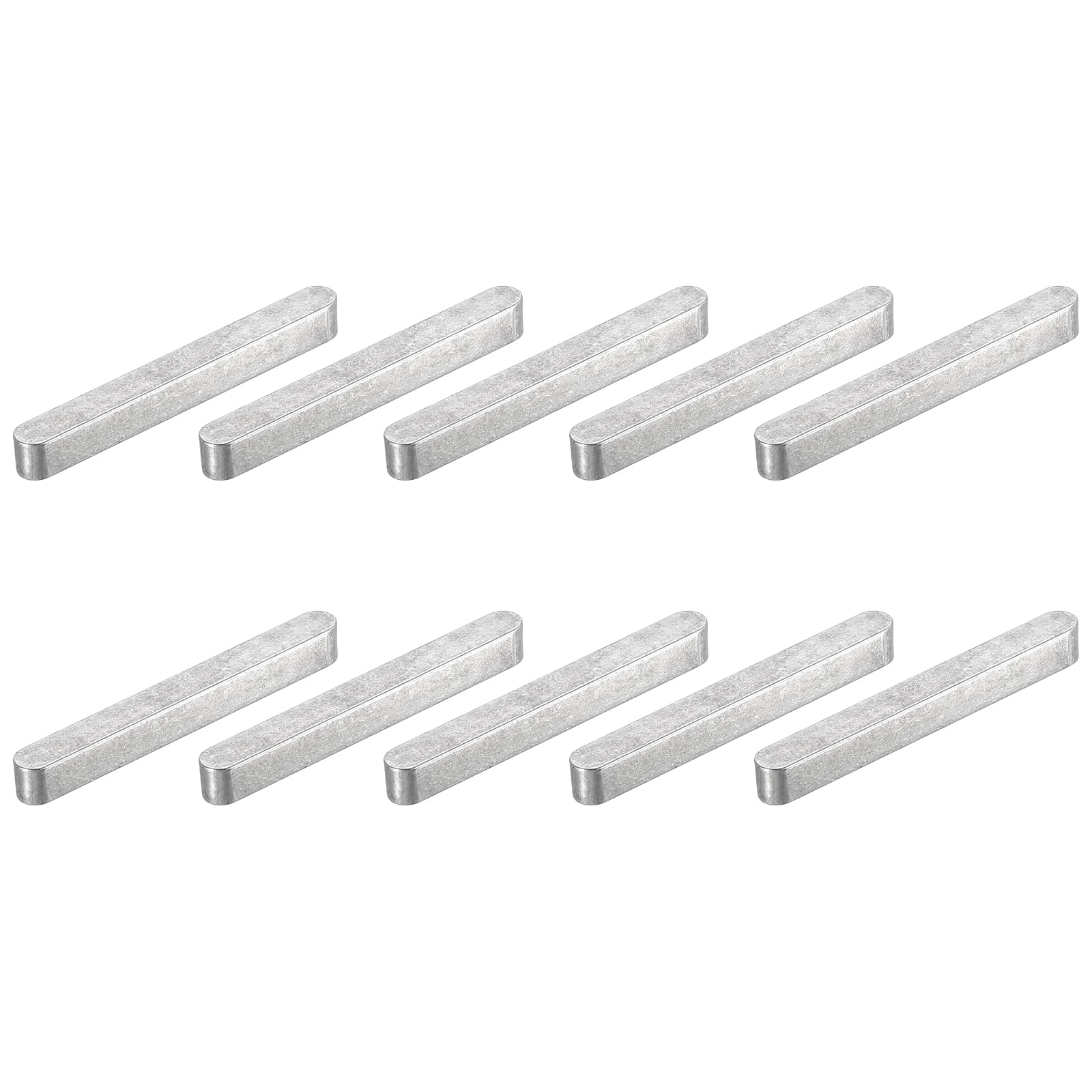 PATIKIL Rundkopf Passfeder 12x6x6mm - 5 Stück Set Aus Robustem Kohlenstoffstahl Für Antriebswellen