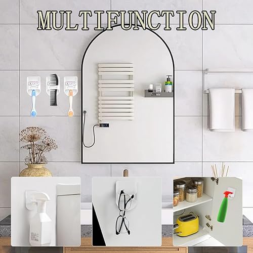 Miniatura 7 de 6 ganchos para botellas de aerosol de montaje en pared para crear espacio de almacenamiento, fácil de instalar, gancho adhesivo, organizador de