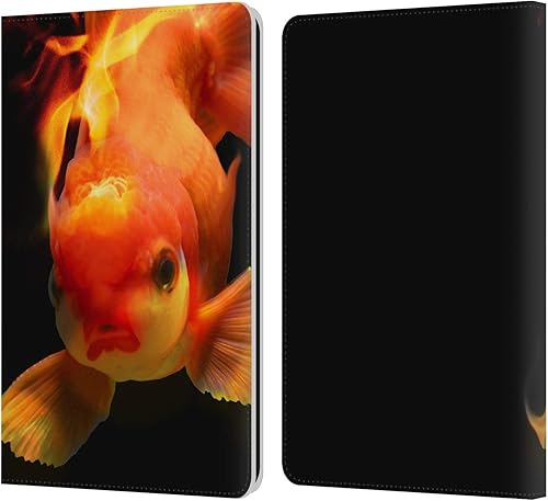 Vista 9 de Head Case Designs Dave Loblaw - Funda de piel con licencia oficial de Dave Loblaw con diseño subacuático de medusas rosadas compatible con Kindle