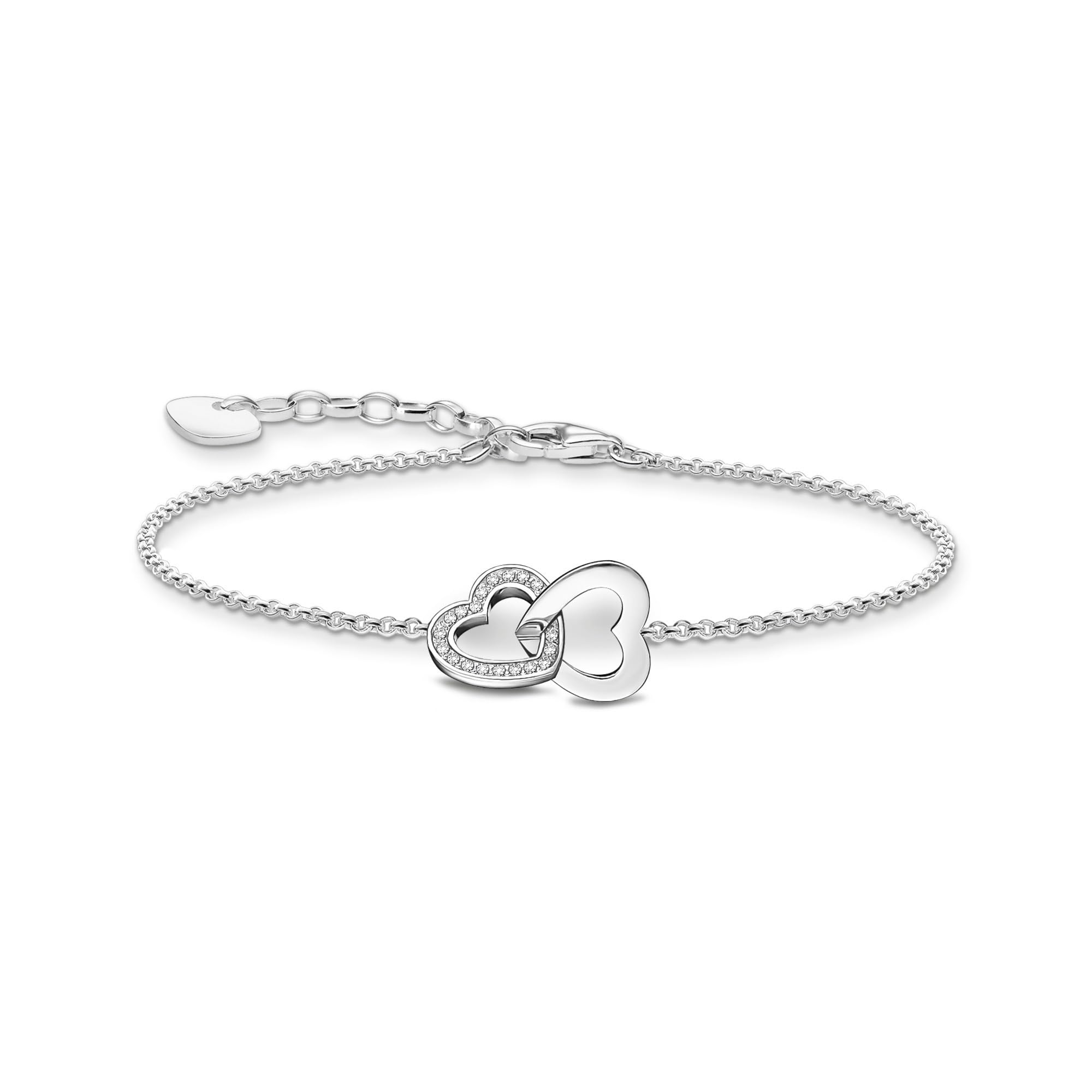 Thomas Sabo Silver bracelet with intertwined hearts pendant 925 Sterling Silver