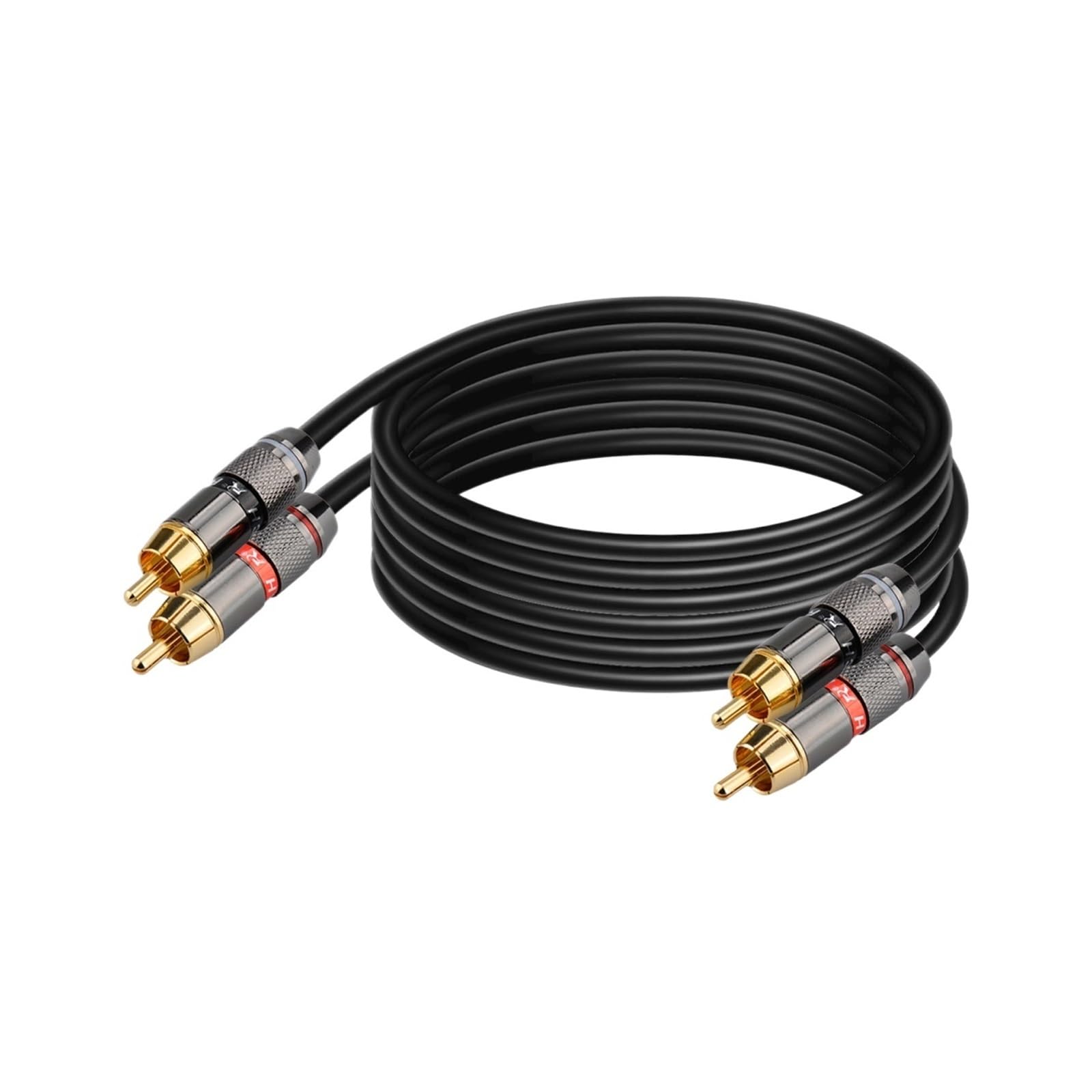 0.3M-15M Paire De Câbles Audio RCA 2 Câbles D'interconnexion RCA À 2 RCA Stéréo Mâle À Mâle For Amplificateur DAC TV Audio De Voiture(PURPLE,0.5m)